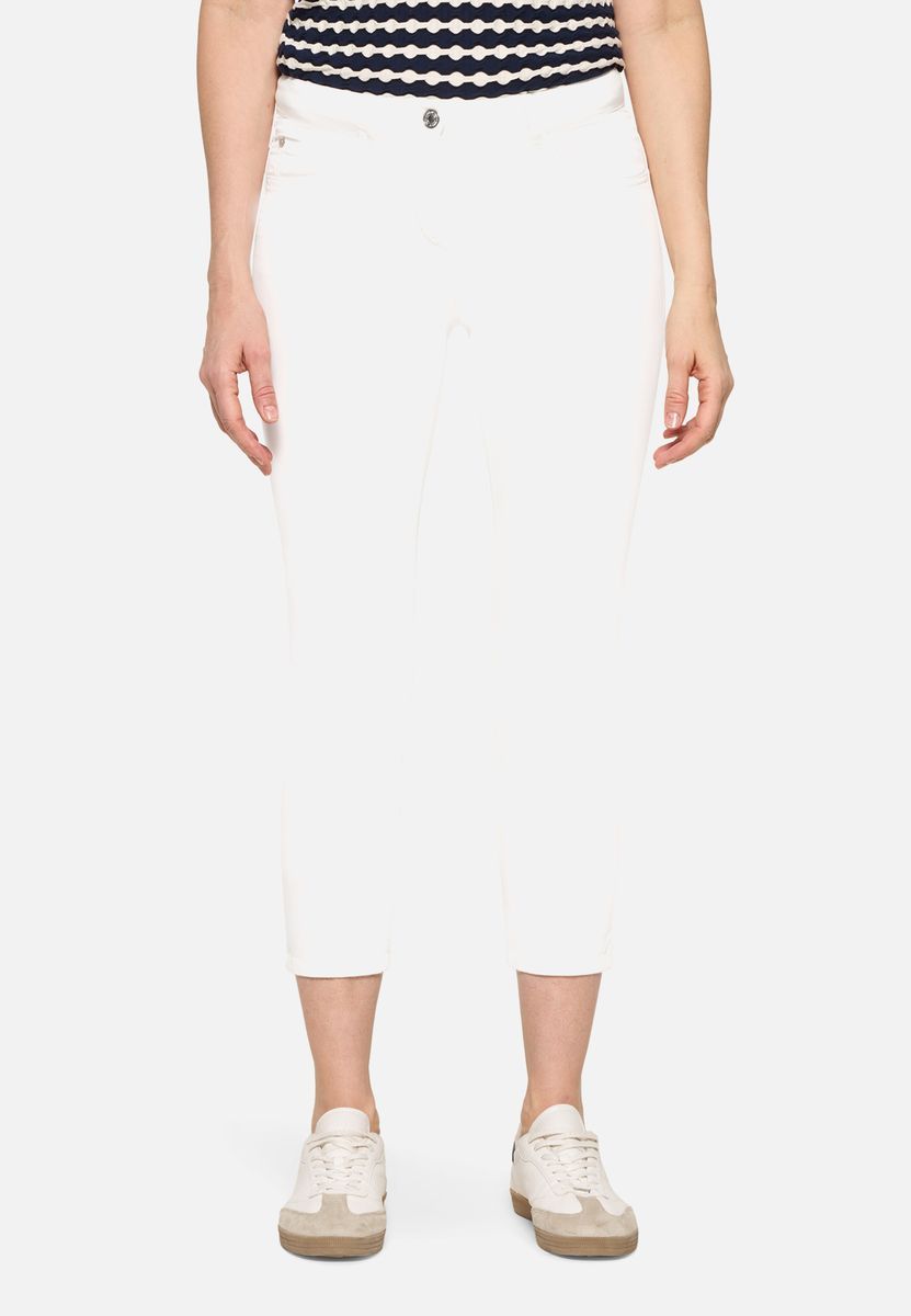 Bequeme verkürzte Low-Waist Hose