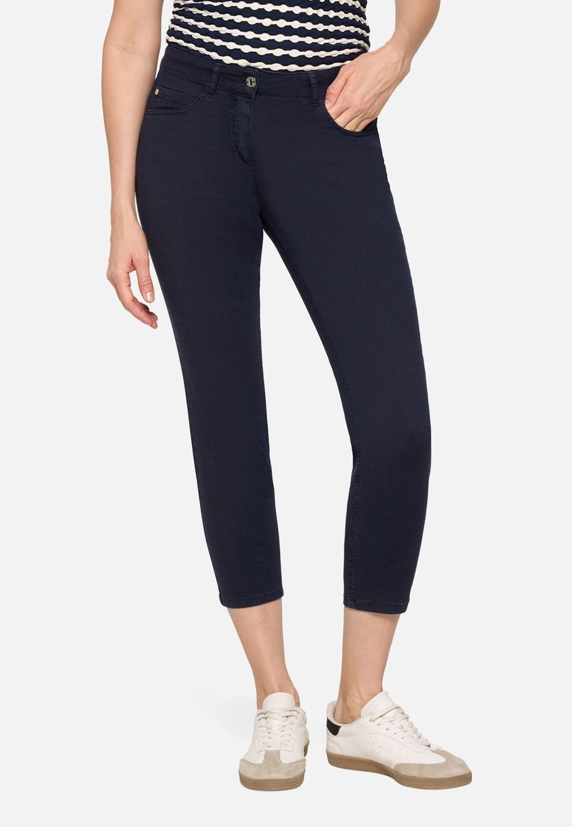 Bequeme verkürzte Low-Waist Hose
