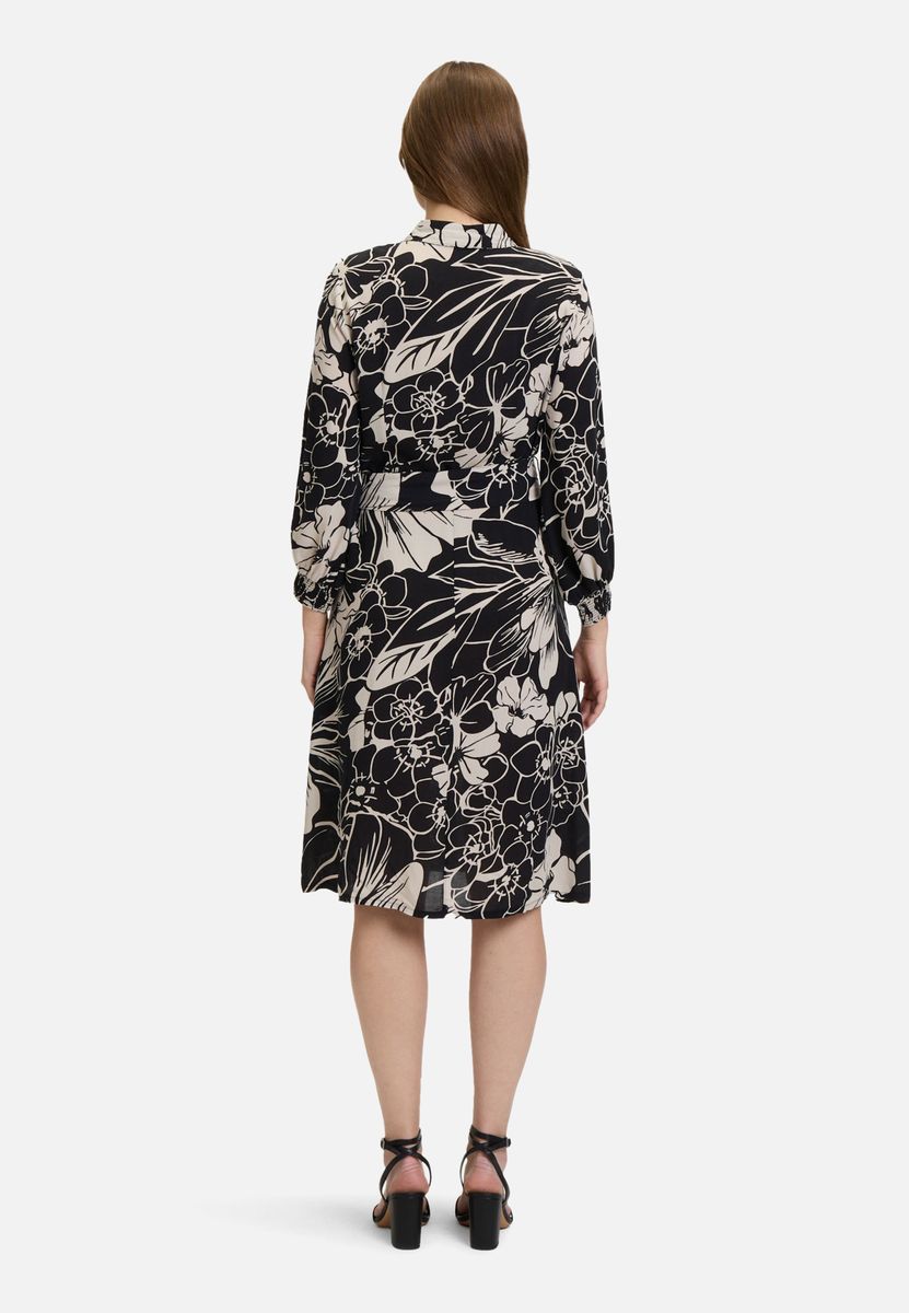 Florales Midi-Hemdblusenkleid