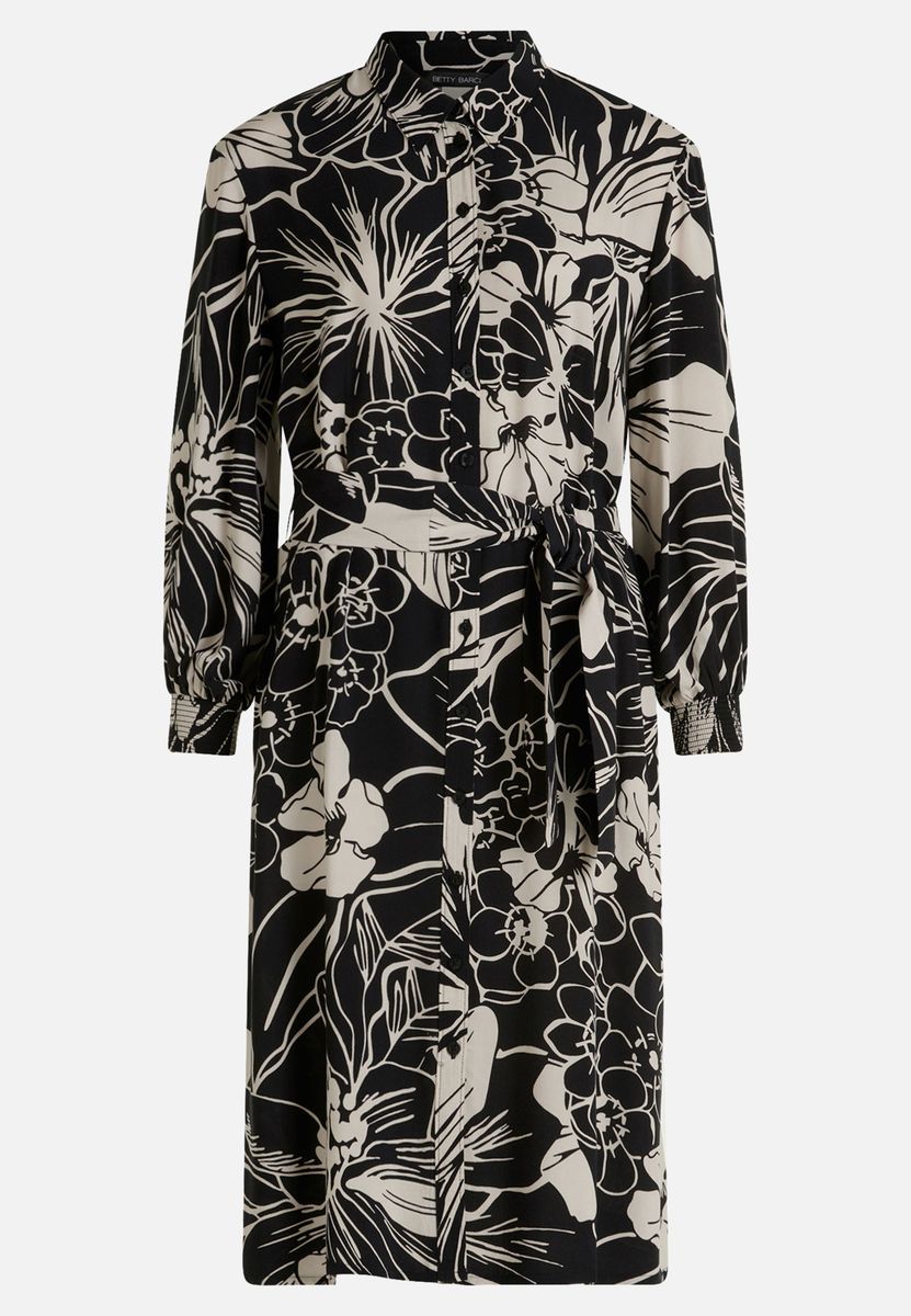 Florales Midi-Hemdblusenkleid
