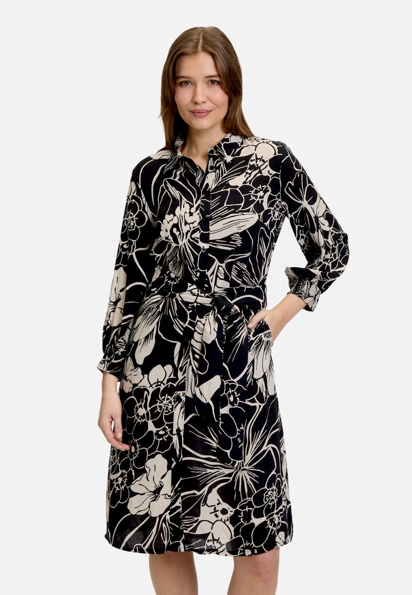 Florales Midi-Hemdblusenkleid