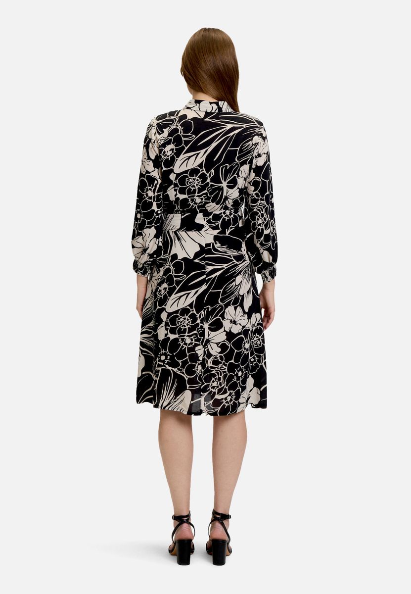 Florales Midi-Hemdblusenkleid