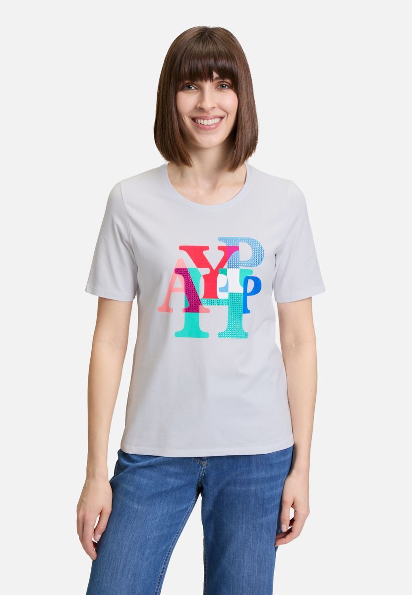 T-Shirt mit verziertem Typografie-Print