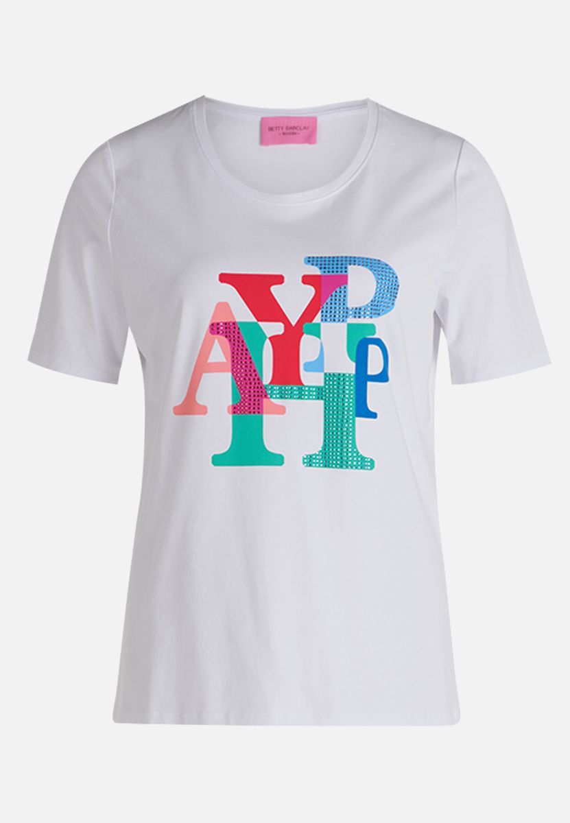 T-Shirt mit verziertem Typografie-Print