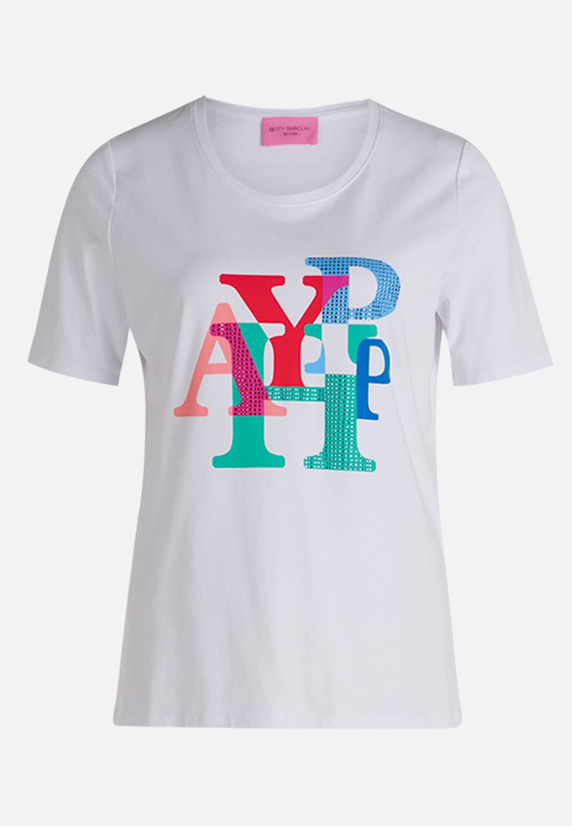 T-Shirt mit verziertem Typografie-Print