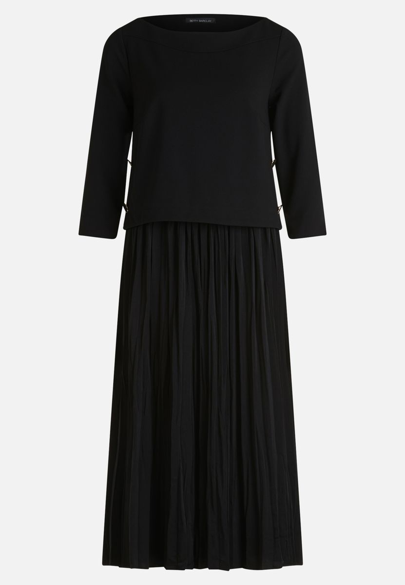 Jersey-Midikleid mit Plissee