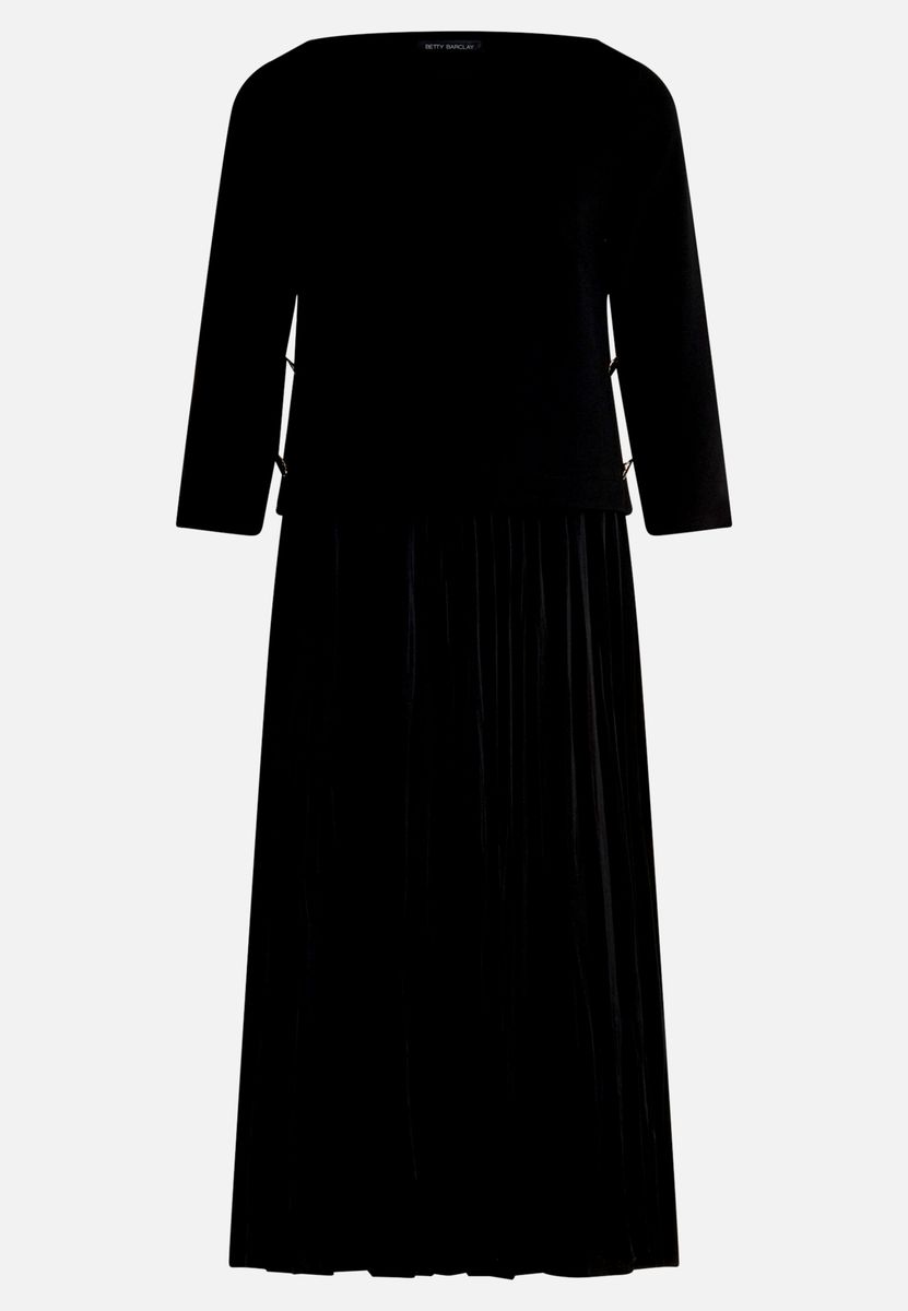 Jersey-Midikleid mit Plissee