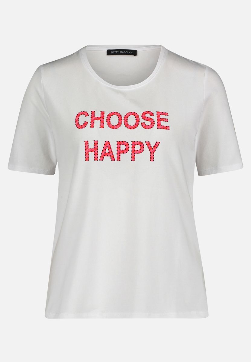 T-Shirt mit verziertem Slogan