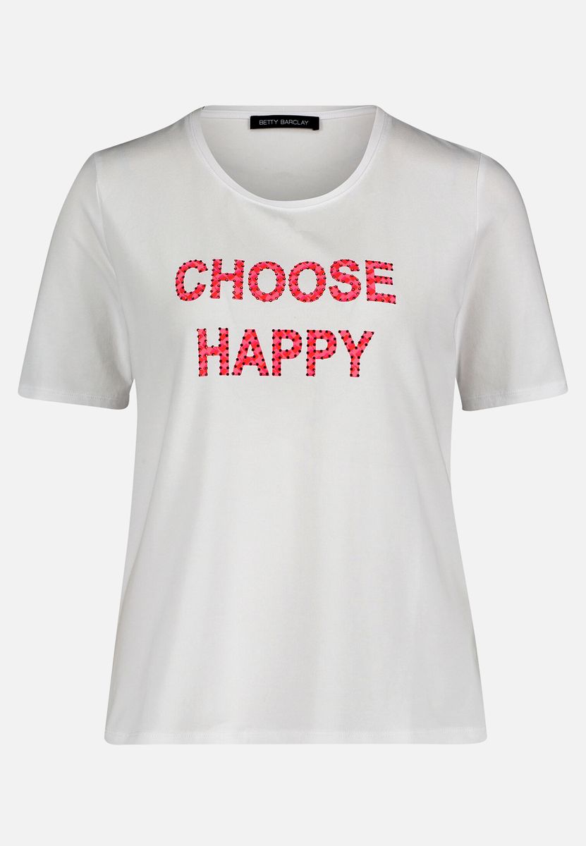 T-Shirt mit verziertem Slogan