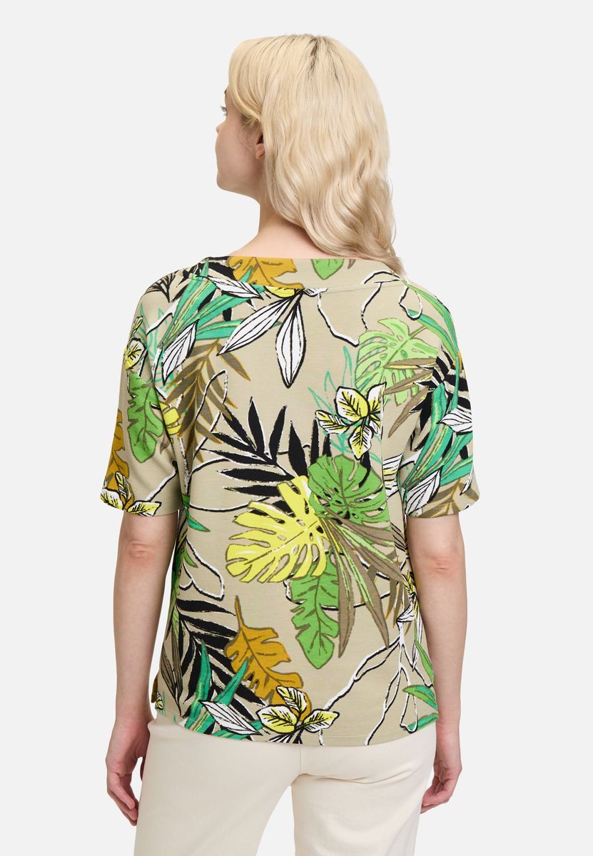Kurzarm-Sweatshirt mit Blumenmuster