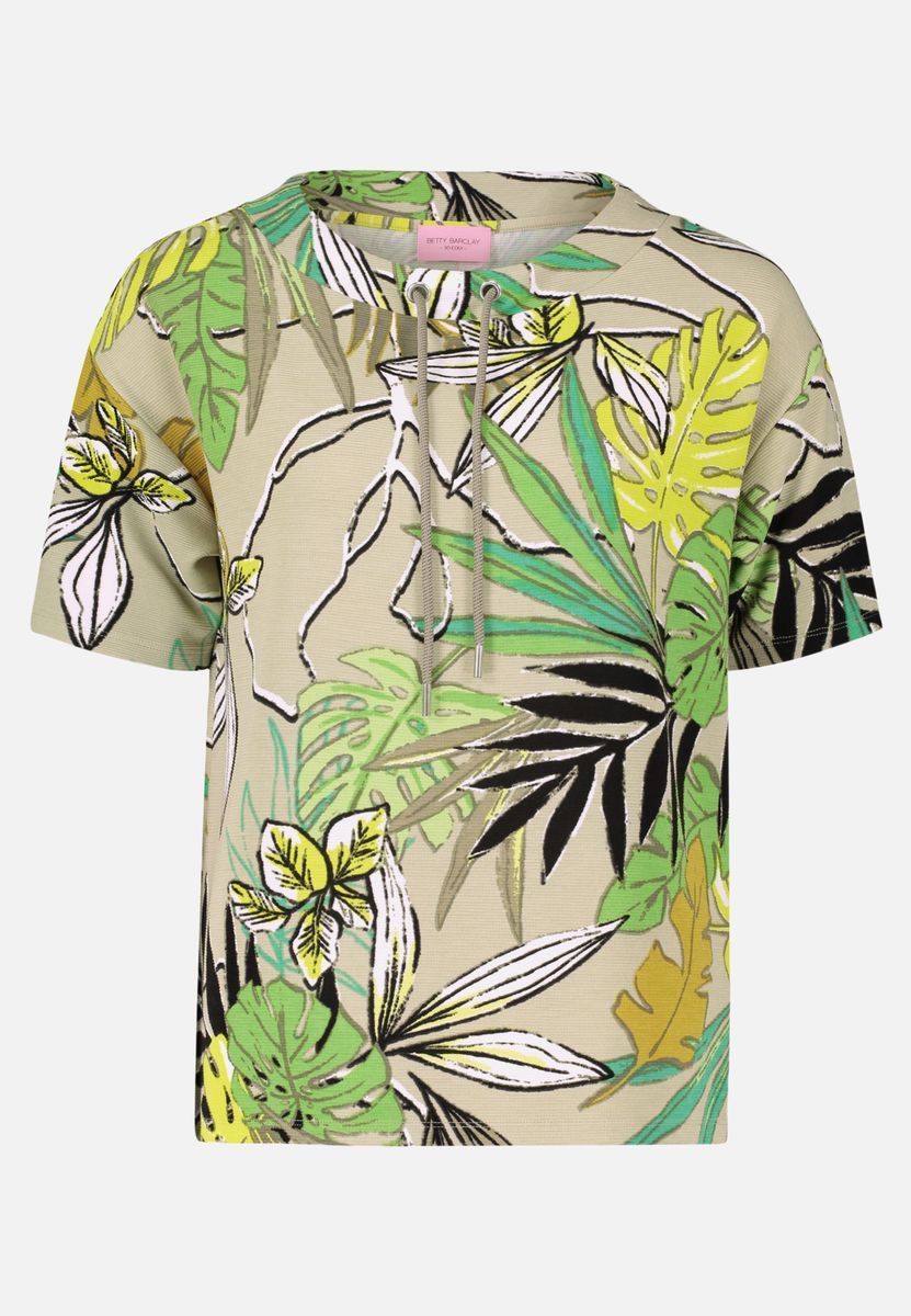 Kurzarm-Sweatshirt mit Blumenmuster