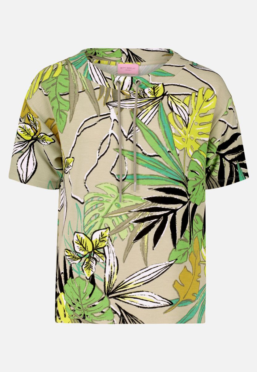 Kurzarm-Sweatshirt mit Blumenmuster
