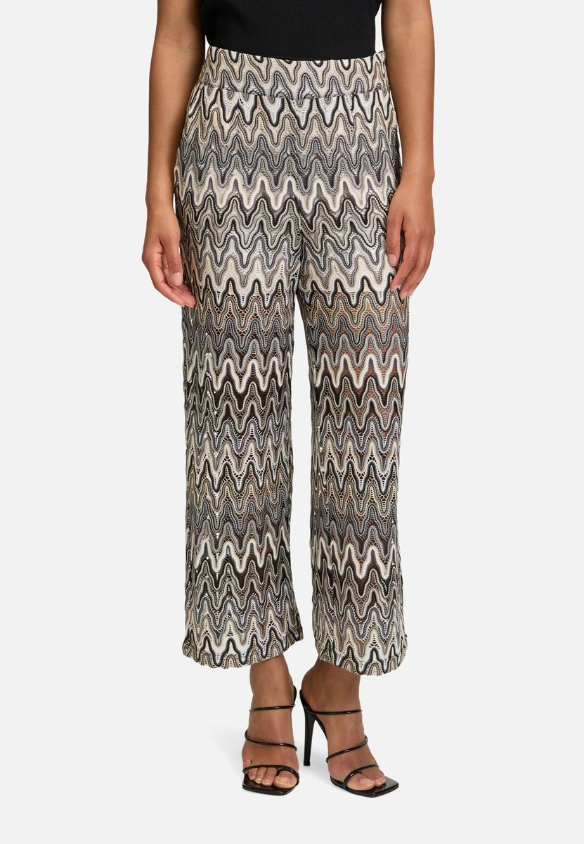 Marlene-Hose mit Zickzack-Muster