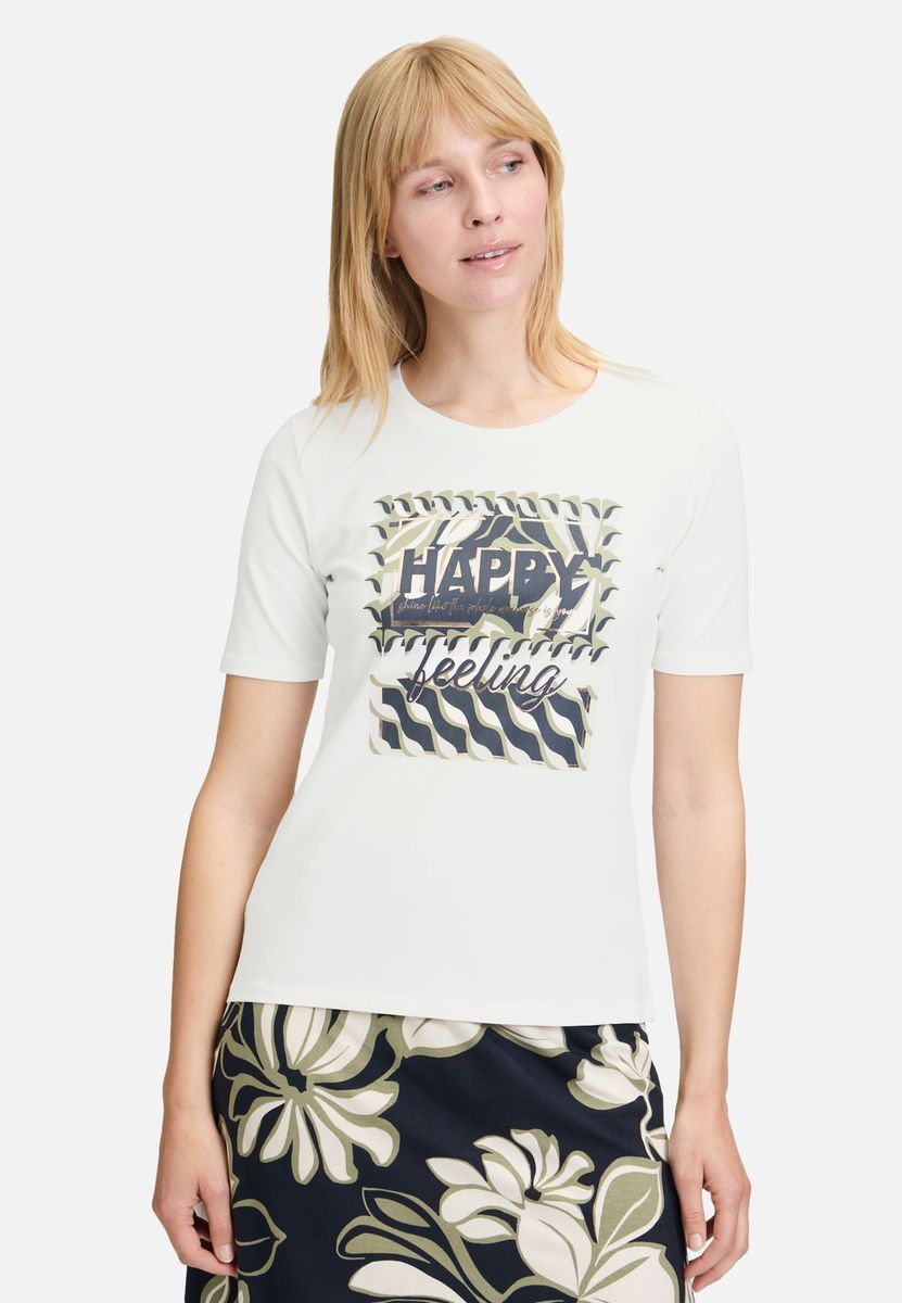 Tailliertes Grafik-T-Shirt mit Glitzer