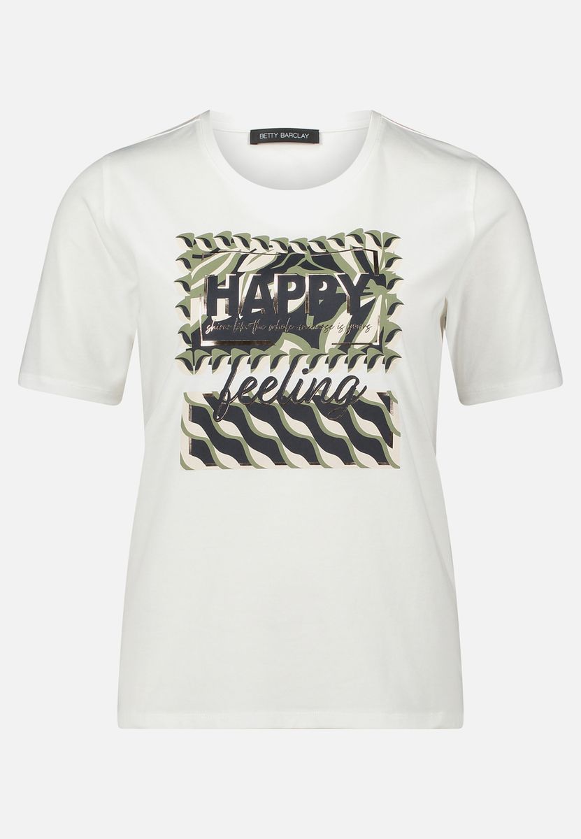 Tailliertes Grafik-T-Shirt mit Glitzer