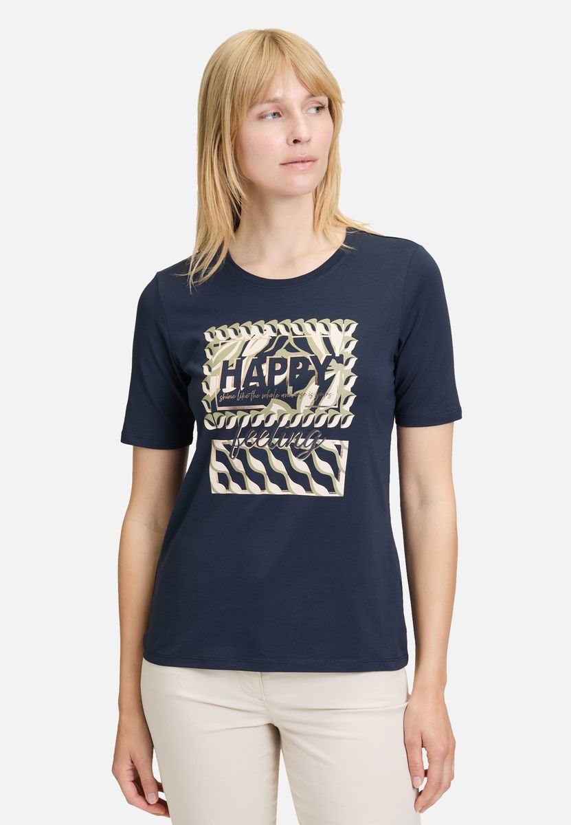 Tailliertes Grafik-T-Shirt mit Glitzer