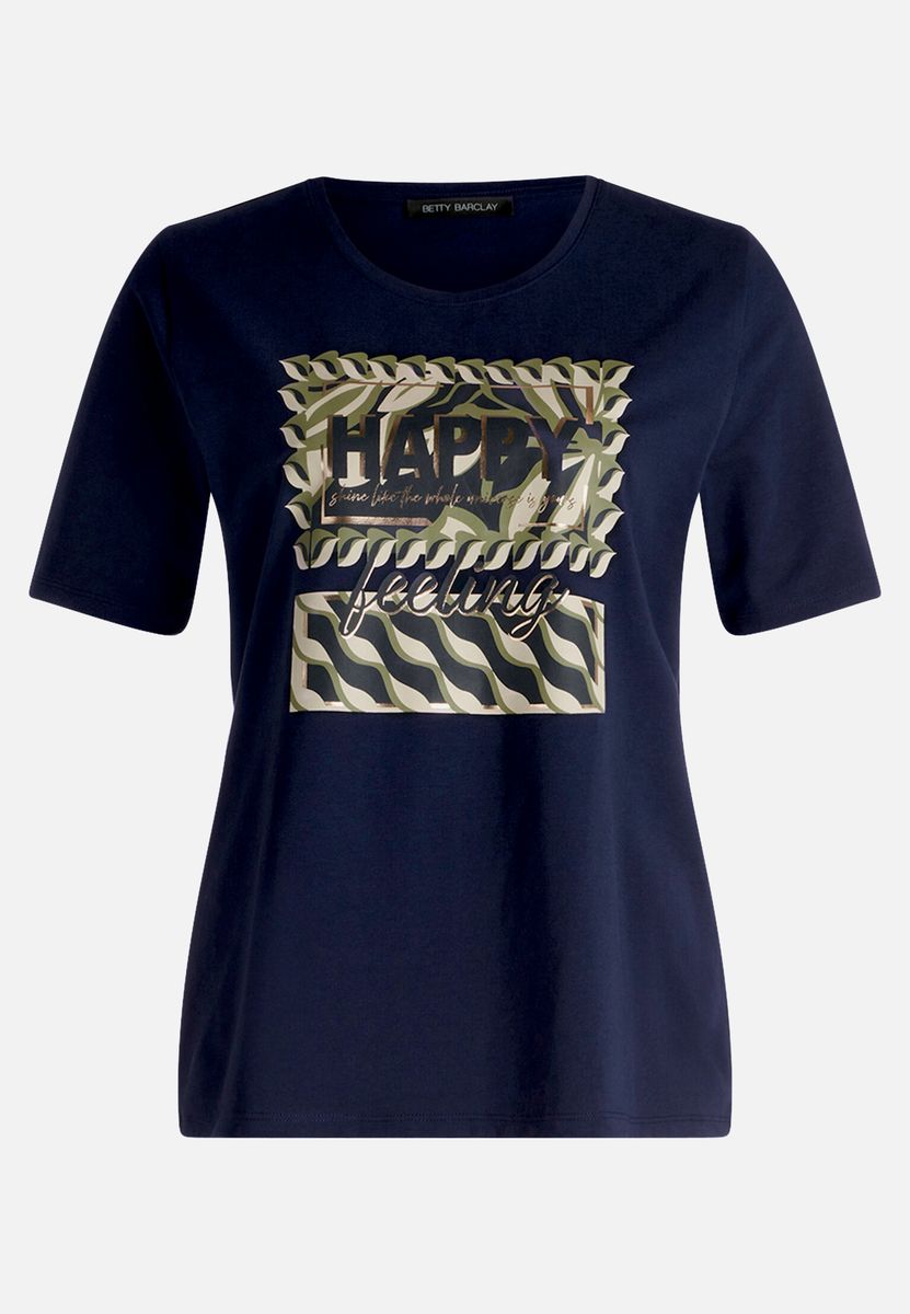 Tailliertes Grafik-T-Shirt mit Glitzer