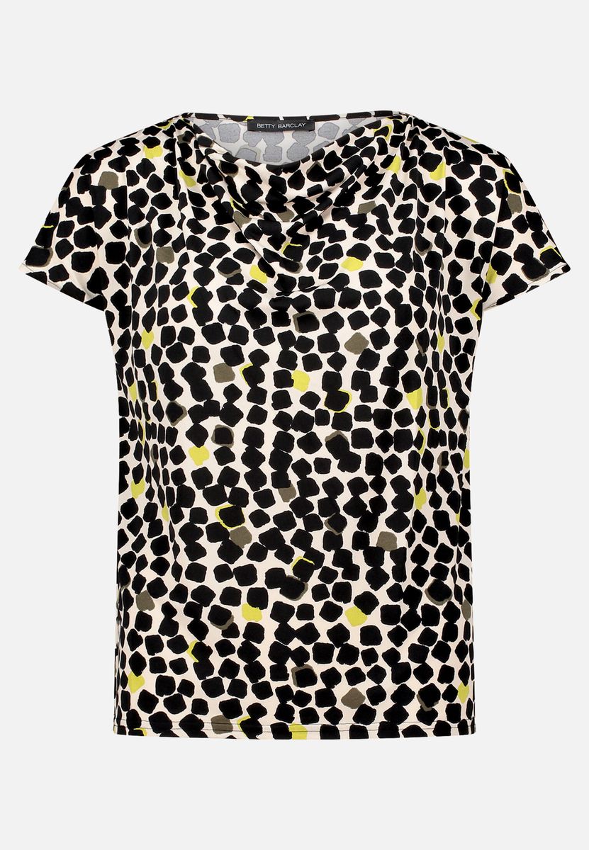 Top mit Wasserfallausschnitt und Blumenmuster