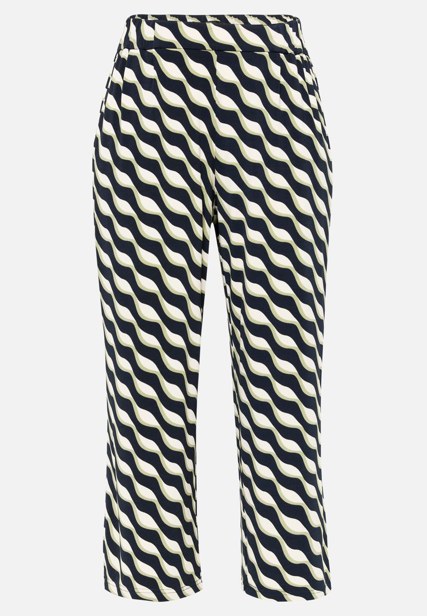 Relaxed-Hose mit grafischem Wellenmuster