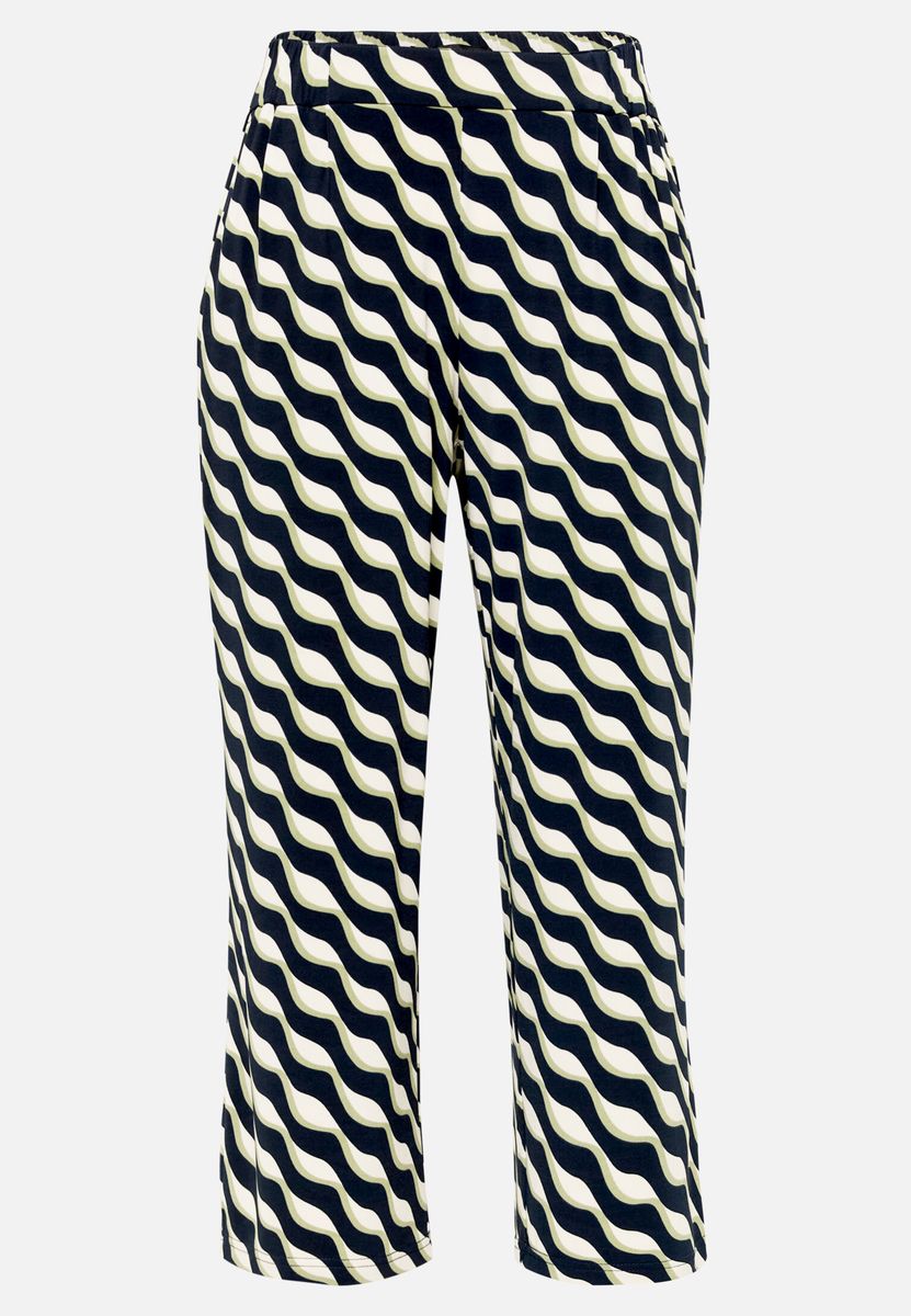 Relaxed-Hose mit grafischem Wellenmuster