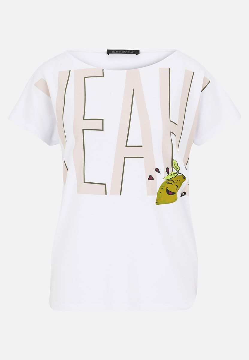 Print-Shirt mit U-Boot-Ausschnitt