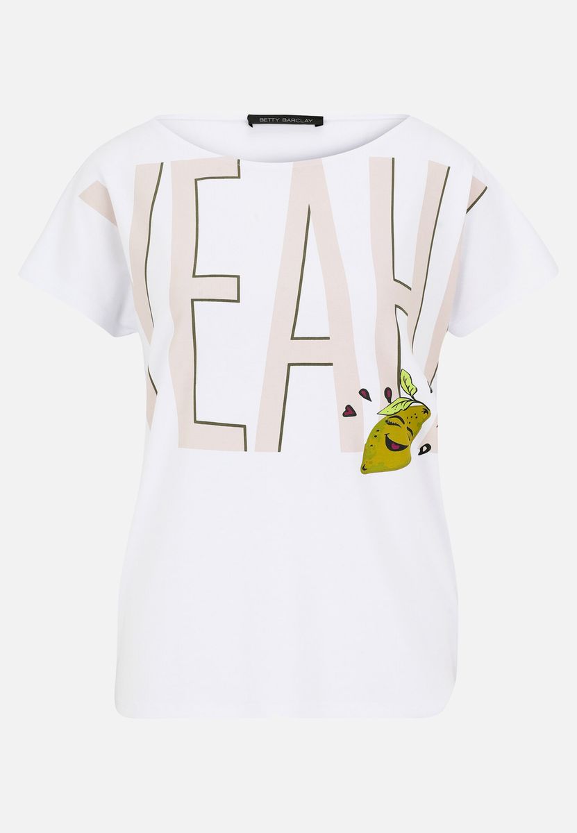 Print-Shirt mit U-Boot-Ausschnitt