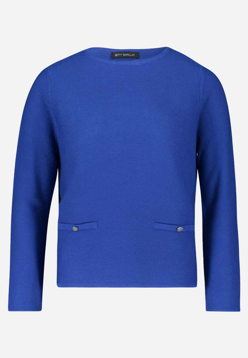 Feinstrickpullover im Boxy-Schnitt mit Taschen