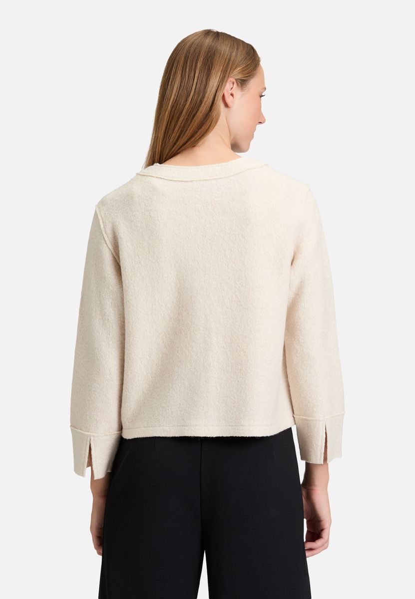 Strukturierte Zip-Up Strickjacke