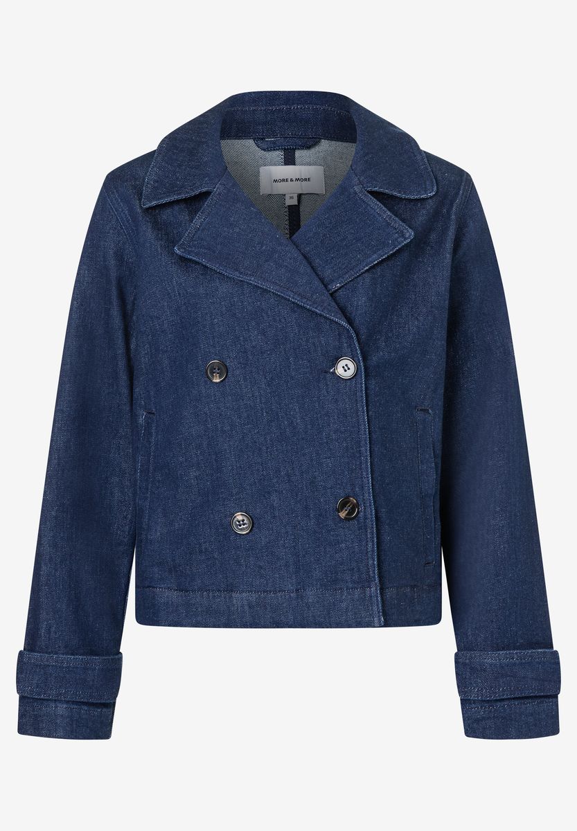 Zweireihige Denim Cabanjacke