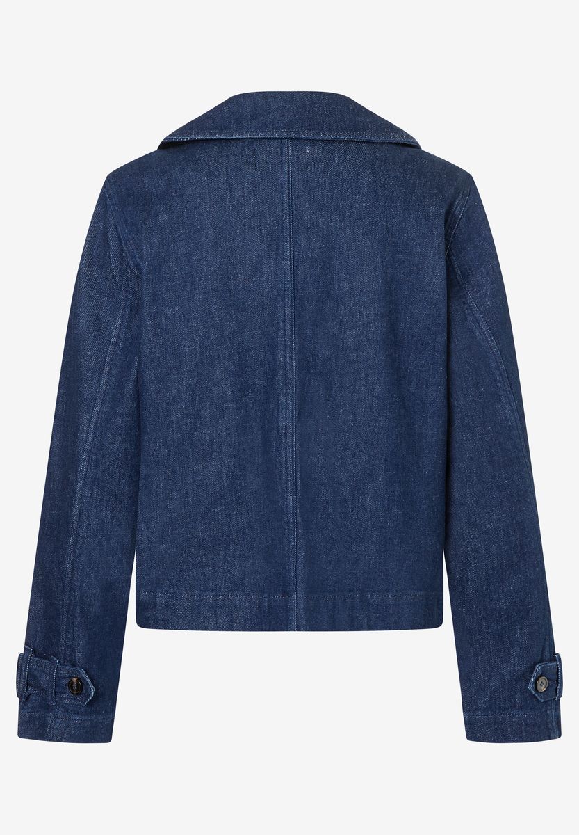 Zweireihige Denim Cabanjacke
