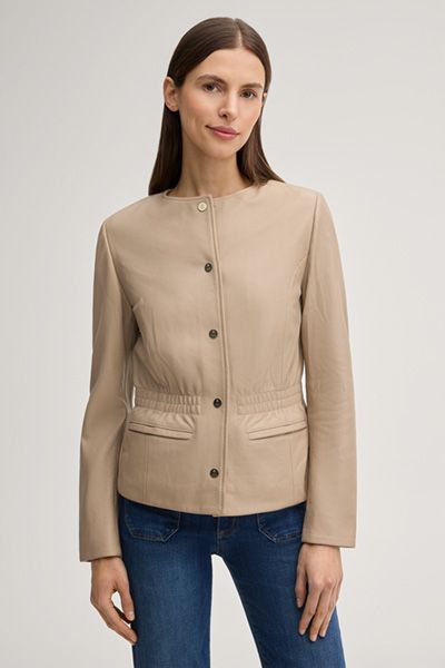 Taillierte Lederjacke aus Lammnappa
