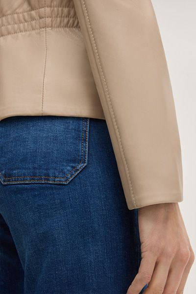 Taillierte Lederjacke aus Lammnappa
