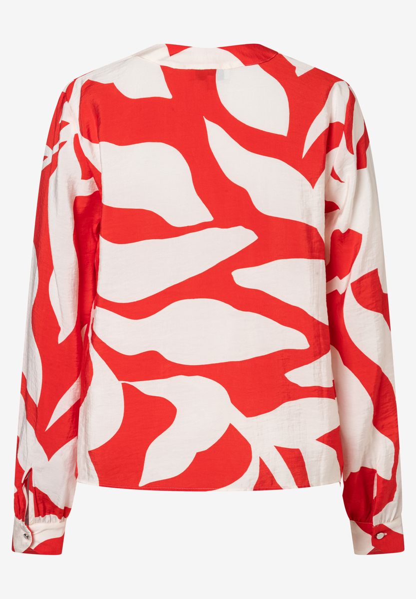 Bluse mit abstraktem Blattmuster