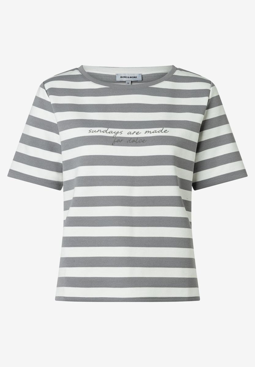 Gestreiftes T-Shirt mit Schriftzug
