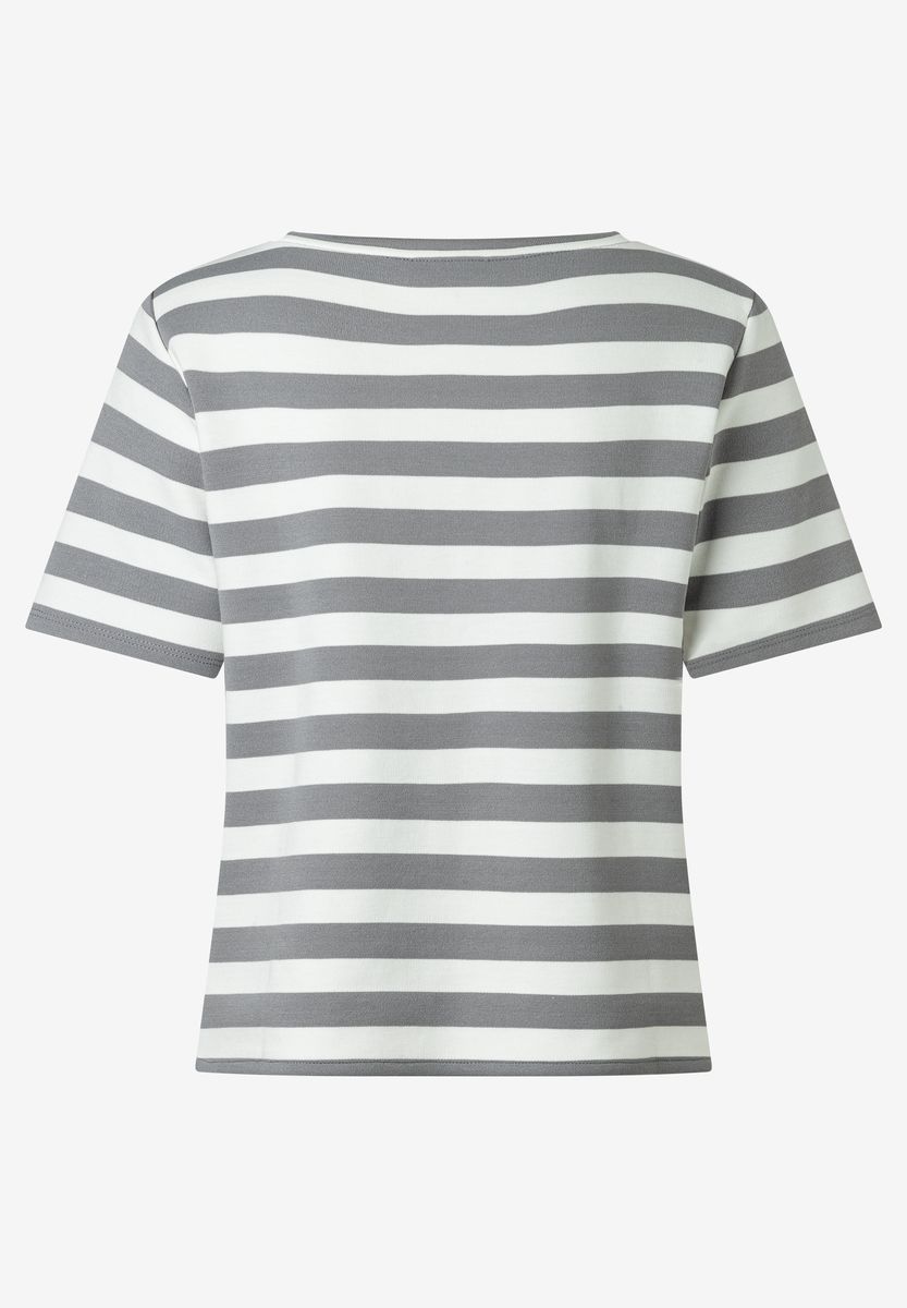 Gestreiftes T-Shirt mit Schriftzug