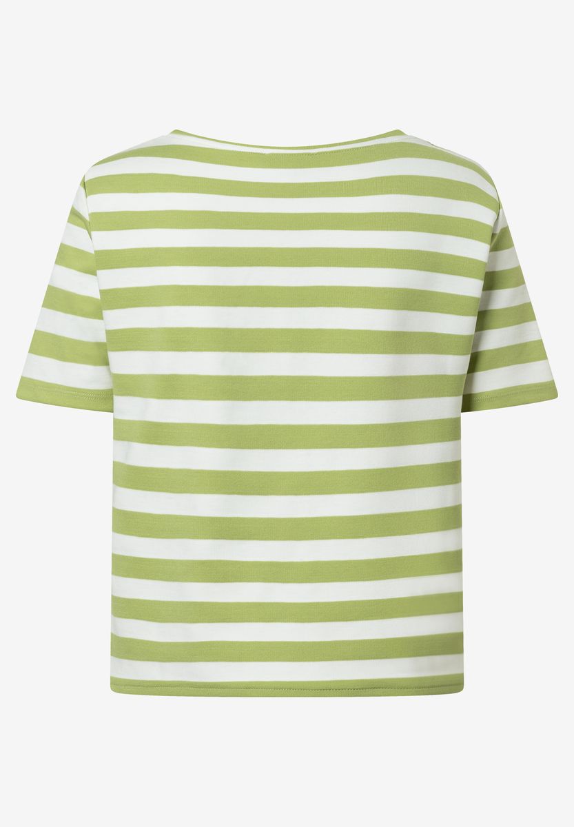 Gestreiftes T-Shirt mit Schriftzug