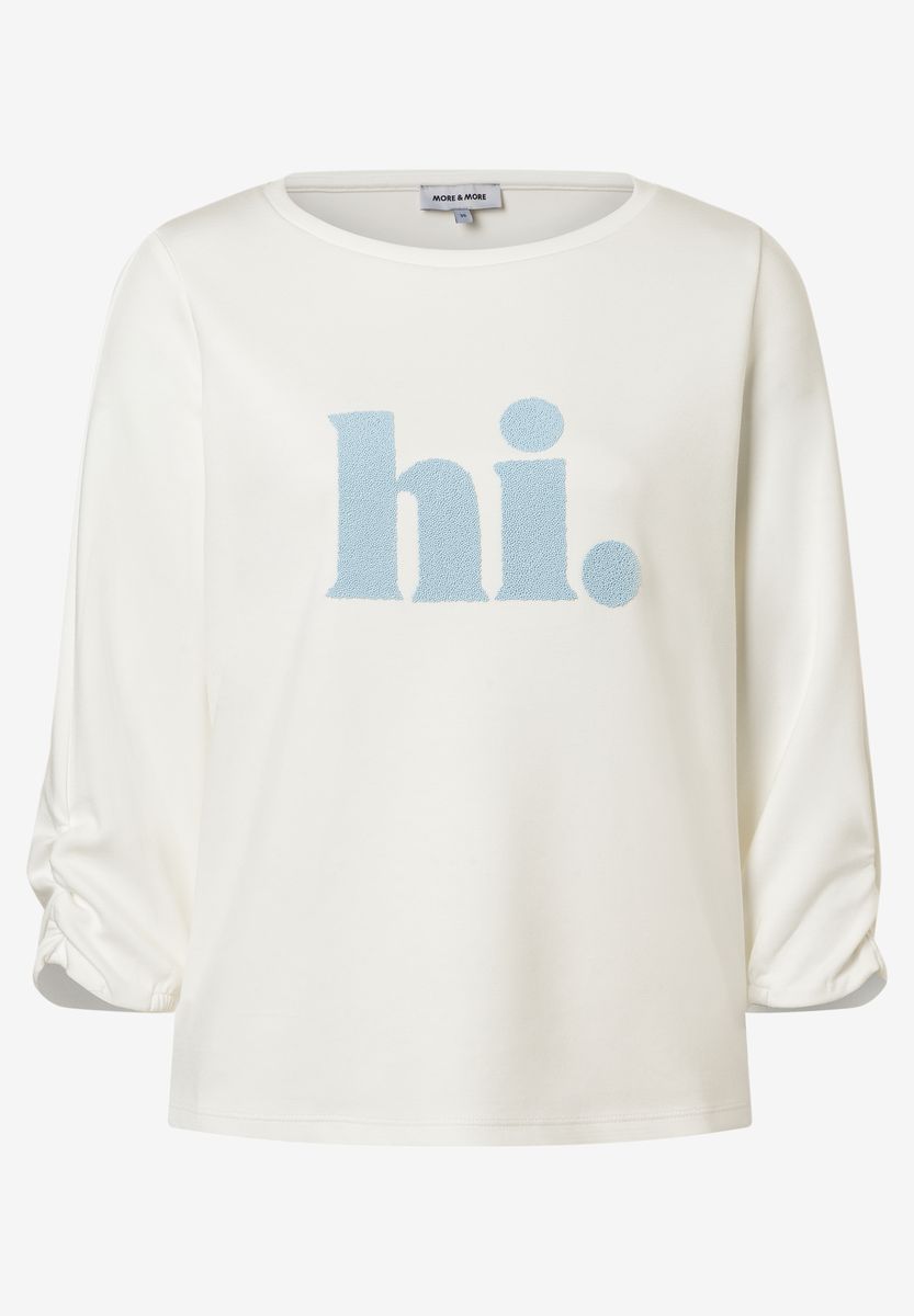 Lässiges Sweatshirt mit gerafften Ärmeln