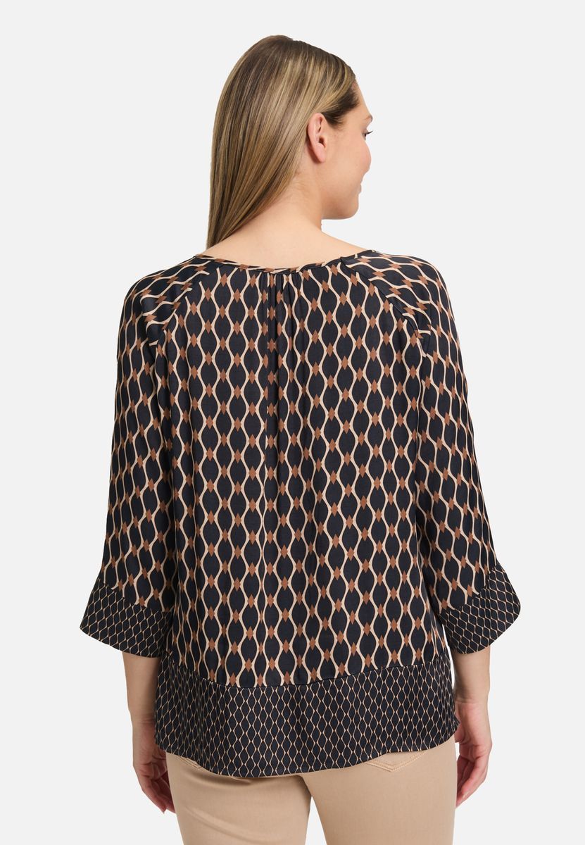 Schlupfbluse mit grafischem Print
