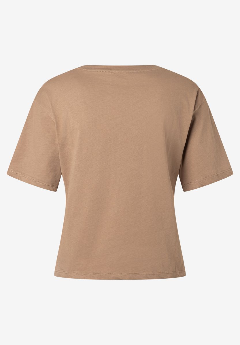 T-Shirt mit Pailletten-Blume