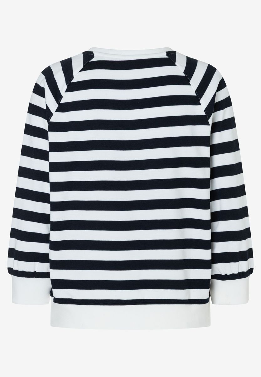 Gestreiftes Sweatshirt mit Stickerei