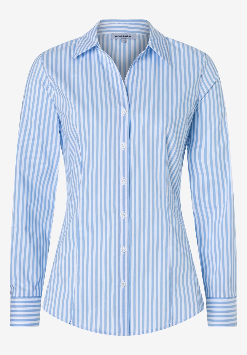 Klassische Bluse mit Längsstreifen