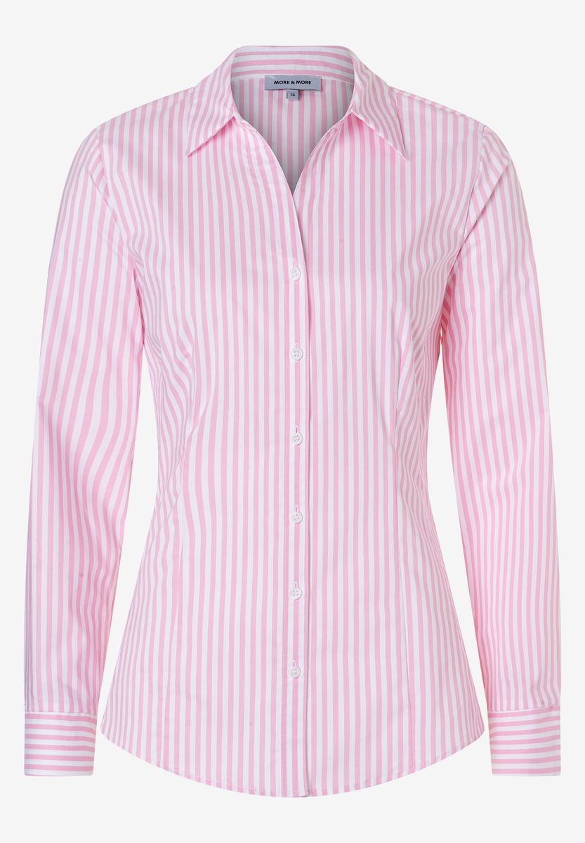 Klassische Bluse mit Längsstreifen