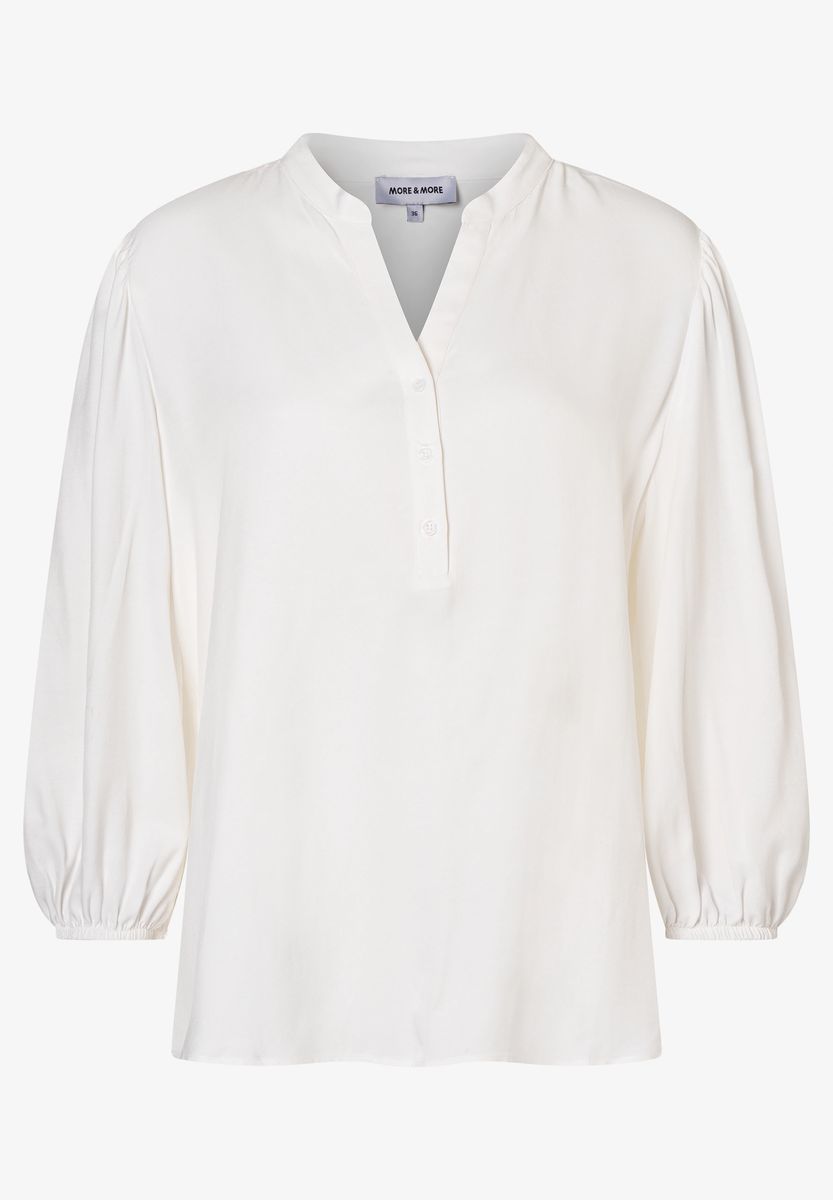 Fließende Viskosebluse mit 3/4-Arm
