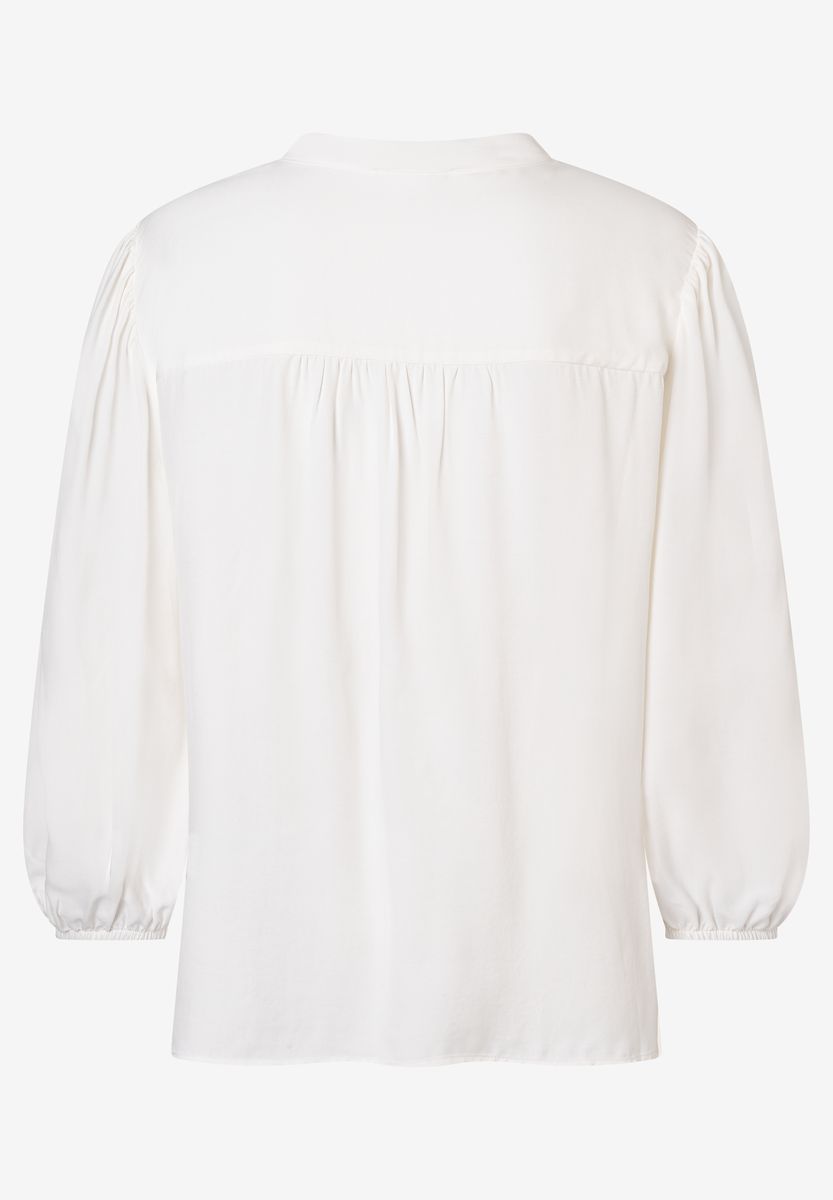 Fließende Viskosebluse mit 3/4-Arm