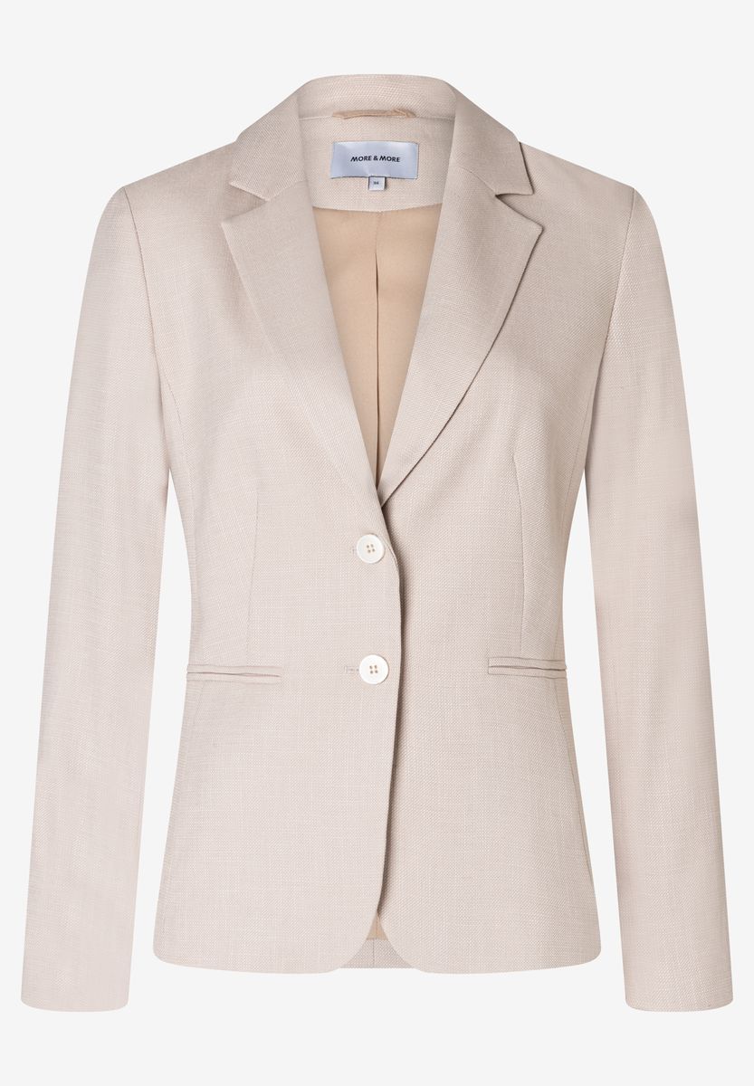 Strukturierter Einreihiger Taillierter Blazer