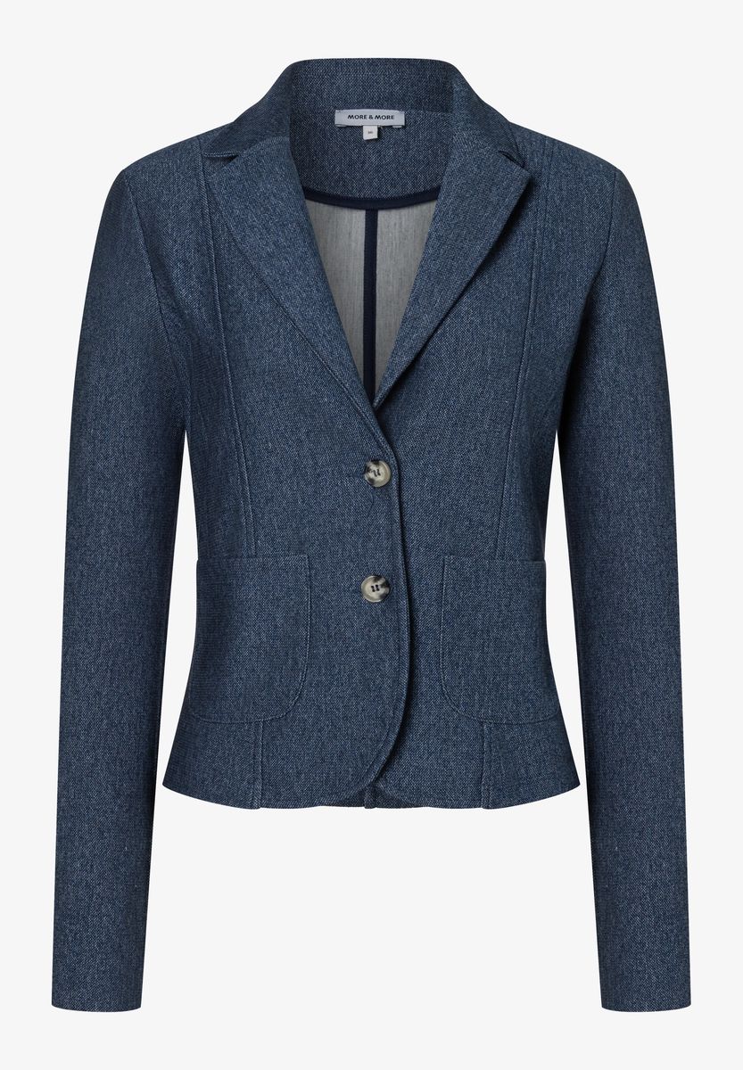 Taillierter Jerseyblazer in Denim-Optik