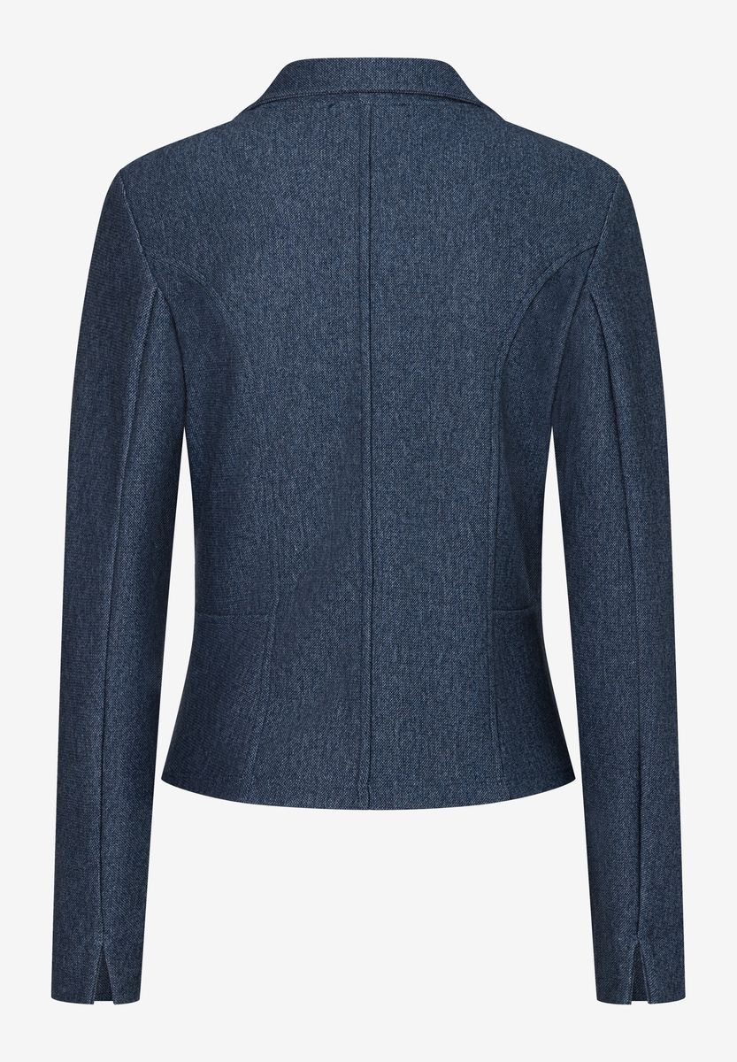 Taillierter Jerseyblazer in Denim-Optik