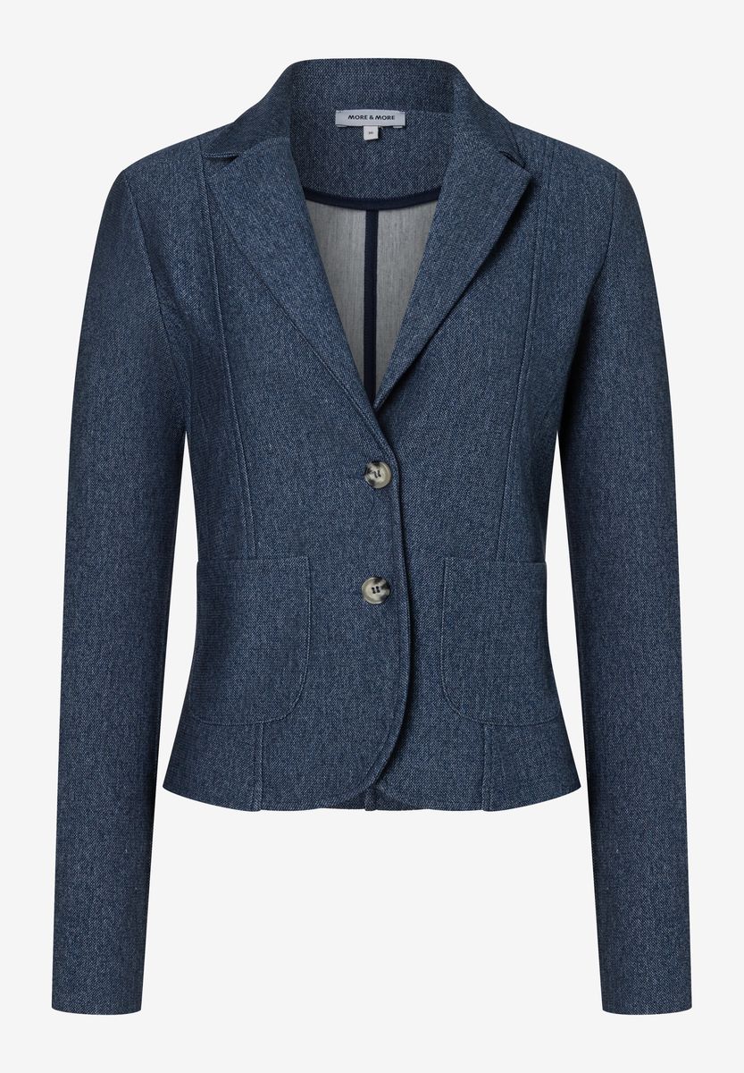 Taillierter Jerseyblazer in Denim-Optik