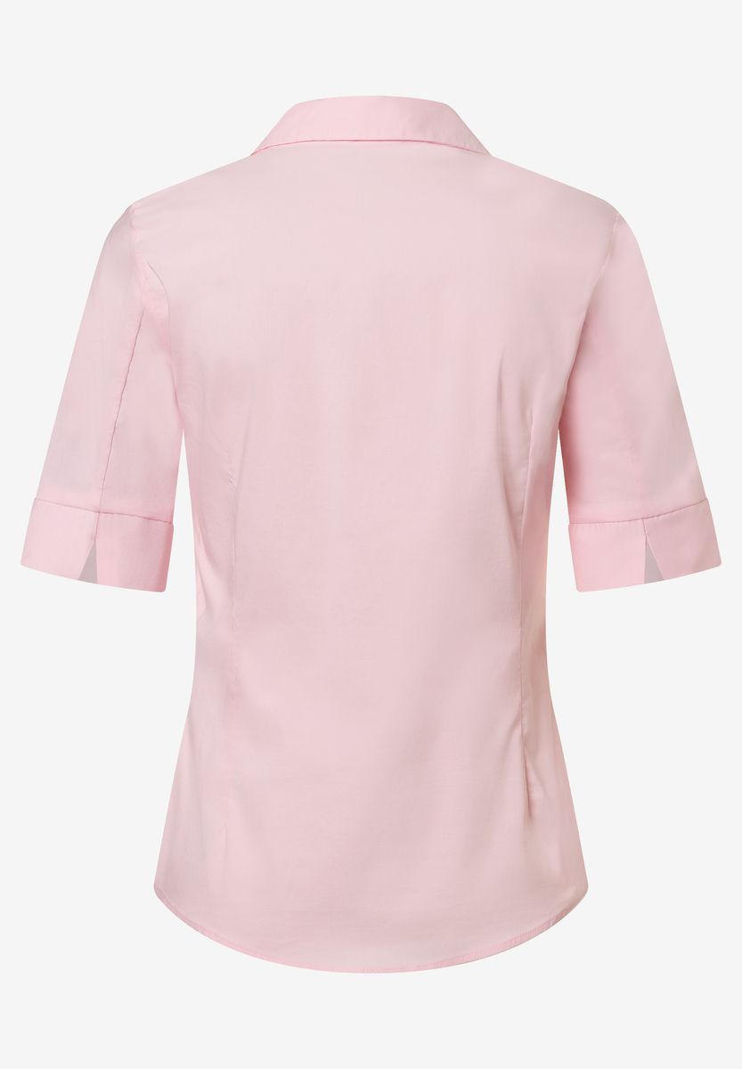 Kurzärmelige Baumwoll-Stretch-Bluse