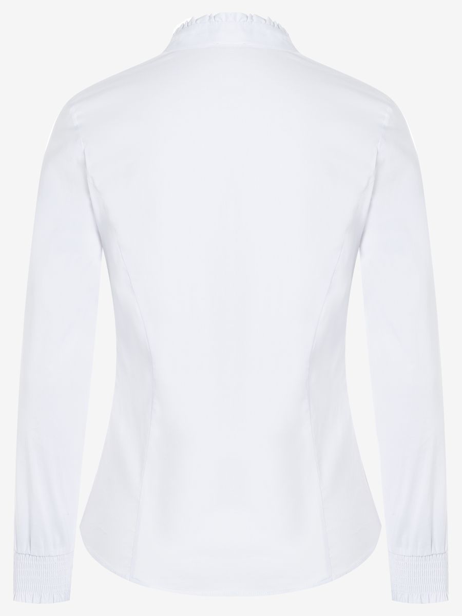 Kurzärmelige Baumwoll-Stretch-Bluse